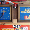 Advertising clock from Englishtown swap meet