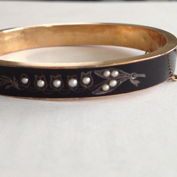 Victorian Enamel Mourning Bracelet - Fine Jewelry
