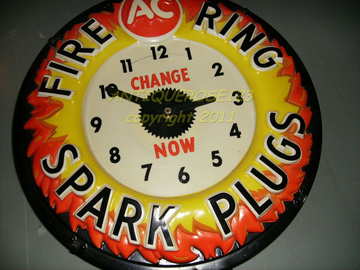 1940 ish Advertising Clock AC DELCO SPARK PLUG CLOCK Collectors Weekly