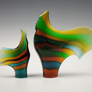Exbor ~ Birds of a Feather.... - Art Glass