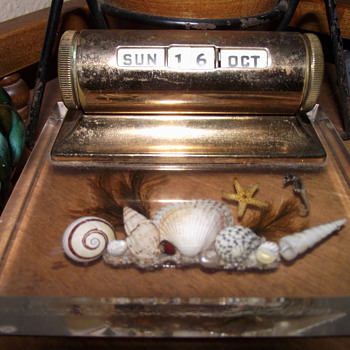 My Desk Calendar--Shells in Acrylic? By Nichols Products