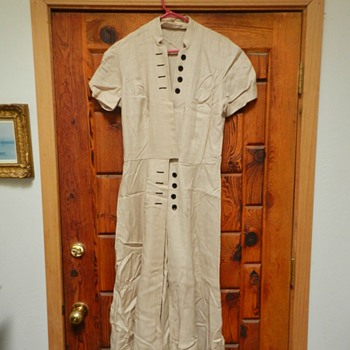 1950's Saks Fifth Avenue Linen Dress - Womens Clothing