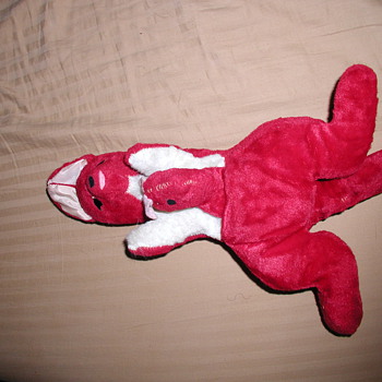 Red Stuffed Kangaroo with Baby Roo in Pouch - Dolls