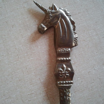 Vintage Brass Unicorn Letter Opener