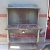 Coleman 3 burner upright stove with pressurized tank 
