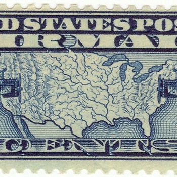 Biplane air mail stamps - 1926 and 1927