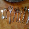 2 Sterling Silver Platters and some flatware I have