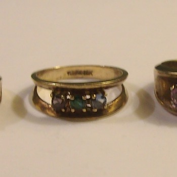 Vintage 10k Ladies Rings With Various Stones