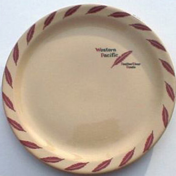 Western Pacific Feather Pattern Plate