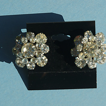 Bold and Beautiful crystal rhinestone clip on earrings