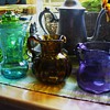 Variety of Colored Glass Vases