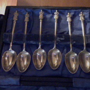 6 of the 12 Disciples spoons.(I think sugar spoons)