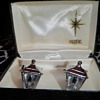 50's Vintage SWANK silver/glass antique-style STREET LAMP Cufflinks