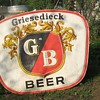Porcelain Greasy Dieck Beer sign Large and heavy  