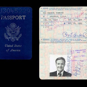 Passport of Rex Humbard- well-known television evangelist - Paper