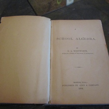 "School Algebra" book, 1894 - Books
