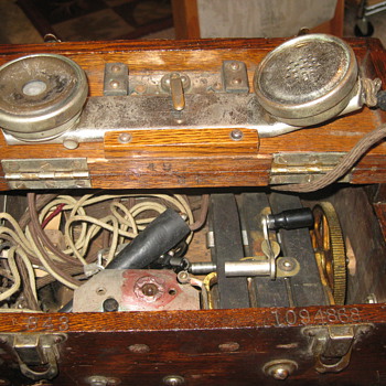 Stromberg Carlson Telephone, metal receiver in wood box, need more info! - Telephones