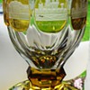 Etched Souvenir Glass with South German Castle Bohemia 19.Cent.
