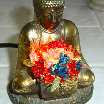 CZECH MINIATURE BUDDHA LAMP. - Lamps