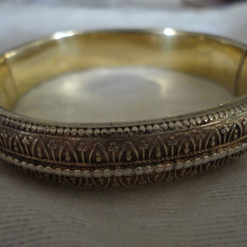 Art Nouveau silver gilt bracelet by Georg Adam Scheid, Vienna c. 1900 - Fine Jewelry