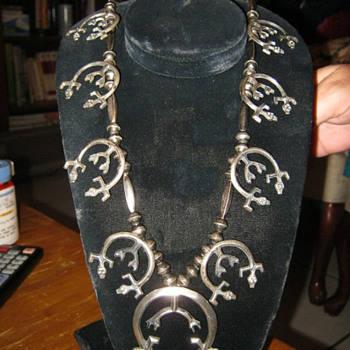 Sand Cast Silver Yei Men Necklace