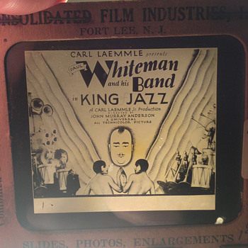 Paul Whiteman's "King Of Jazz" theater lantern slide circa 1930 - Movies