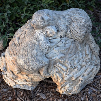 Beaver Family and Lodge Garden Ornaments - Animals