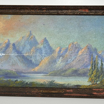 Antique Mystery Painting with UFO in scene? (Not Joking) - Visual Art