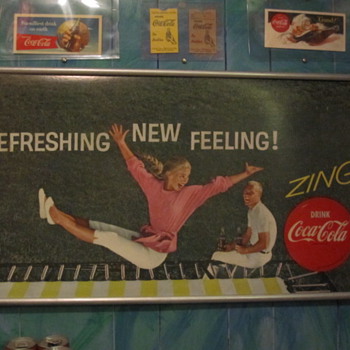 Coca Cola Cardboard Sign