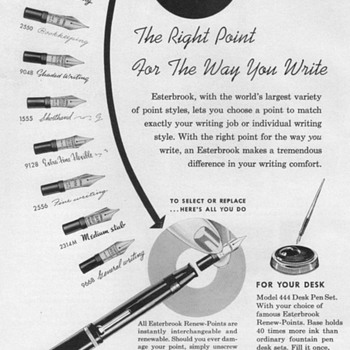 1951 - Esterbrook Pens Advertisements