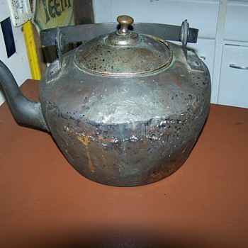  Vintage  Antique 1820's Copper Tea  Kettle JC Reed Maysville