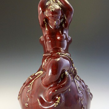 Late 19th Century Sang de Boeuf Neoclassical Pompeian Askos Mystery - Art Nouveau