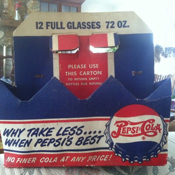 Early 1940s Pepsi 6 Pack Carton 