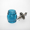 Sandwich Glass Christmas Salts ( Blue)