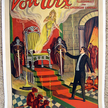 Original Von Arx "The Throne of Mystery" Stone Lithograph Poster