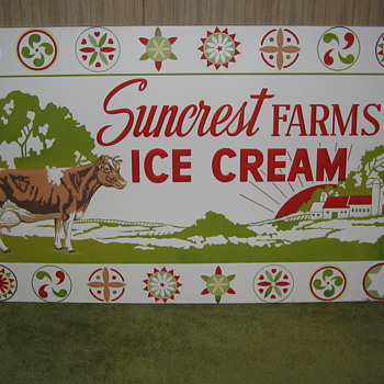 My Dairy Signs. Suncrest Farms - Bethlehem Pa. , Abbotts Dairy & Jane Logan - Philadelphia Pa. - Signs