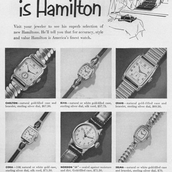 1952 - Hamilton Watch Advertisement