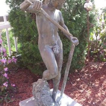 4 Foot Tall Cast Bronze Roman Garden Ornament