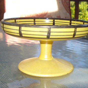 Yellow Glass Bowl - Art Glass