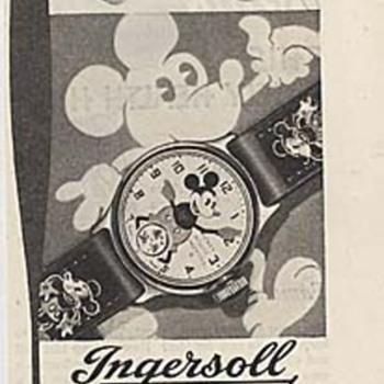 Nice Bullwinkle ad by Buren watch co. 1969, and a 1935 Mickey watch ad. - Wristwatches