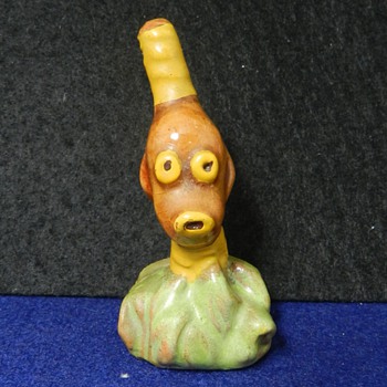 Marked Black Americana Negroe Terra Cotta Figurine  - Art Pottery