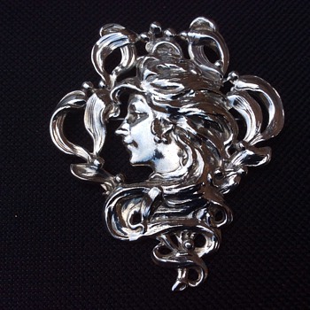 Art nouveau brooch and earring set - Art Nouveau