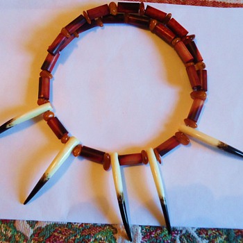Need help!  Nazca Peru Indian Necklace,  Hawk, Raven, Bird? or Anteater, sloth, animal!!! - Fine Jewelry