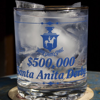 Santa Anita Derby Rocks Glass