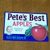 (NOS) New Old Stock - Pete's Best Apples Fruit Crate Label