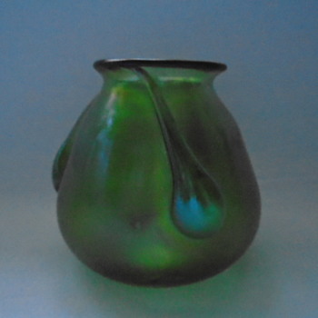 Small Bohemian Iridescent Vase - Art Glass