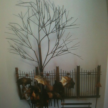 1970's " Bus Stop" Curtis Jere Wall Hanging 