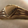 Yellow gold strange adjustable heart ring