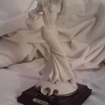 B Merli Capodimonte figurine signed, repo? - Art Pottery