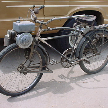 Early bicycle motorized from Iowa